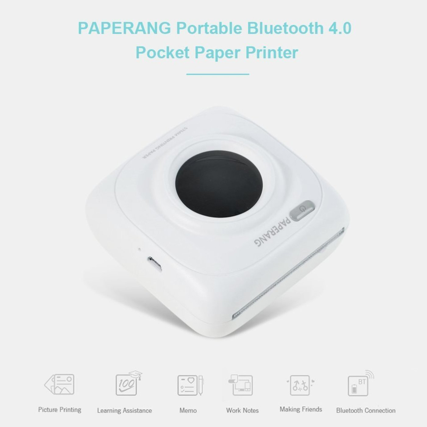 Μίνι Ασύρματος Φορητός Εκτυπωτής Bluetooth 4.0 για iOS Android Windows